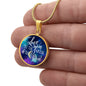 Love You to the Moon - Engravable Circle Pendant Necklace