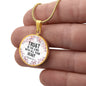 Trust in the Lord - Proverbs 3:5 - Engravable Circle Pendant Necklace