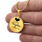 A Precious Daughter - Engravable Circle Pendant Necklace
