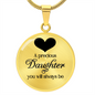 A Precious Daughter - Engravable Circle Pendant Necklace