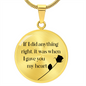 If I Did Anything - Engravable Circle Pendant Necklace