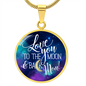 Love You to the Moon - Engravable Circle Pendant Necklace