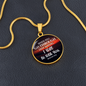 When You Go Through Deep Waters - Isiah 43:2 - Engravable Circle Pendant Necklace