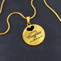 A Precious Daughter - Engravable Circle Pendant Necklace