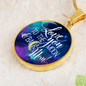 Love You to the Moon - Engravable Circle Pendant Necklace