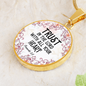 Trust in the Lord - Proverbs 3:5 - Engravable Circle Pendant Necklace