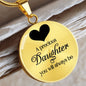 A Precious Daughter - Engravable Circle Pendant Necklace