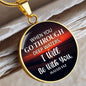 When You Go Through Deep Waters - Isiah 43:2 - Engravable Circle Pendant Necklace