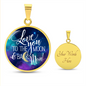 Love You to the Moon - Engravable Circle Pendant Necklace