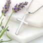 As I Sit in Heaven - From Your Nephew in Heaven - Engravable Snake Chain Cross Necklace - The Gift Eternal
