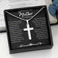 In Loving Memory of Your Mother - Engravable Snake Chain Cross - The Gift Eternal