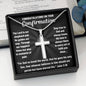 Catholic Confirmation Cross Gift - Congratulations on Your Confirmation - Engraved Cross Necklace for Him and Her - Personalized Gift
