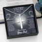 To My Daughter - Love Forever Your Dad- My Spirit Is Always With You - Personalized Engravable Cross Necklace
