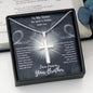 To My Sister - Love Forever Your Brother - My Spirit Is Always With You - Personalized Engravable Cross Necklace