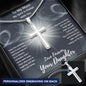 To My Mum - Love Forever Your Daughter - My Spirit Is Always With You - Personalized Engravable Cross Necklace