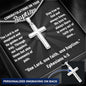 Christian Baptism Cross Gift - Congratulations on Your Baptism - Engraved Cross Necklace for Him and Her - Personalized Engraving Gift
