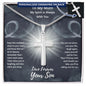 To My Mum - Love Forever Your Son - My Spirit Is Always With You - Personalized Engravable Cross Necklace