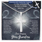 To My Grandson - Love Forever Your Grandma - My Spirit Is Always With You - Personalized Engravable Cross Necklace