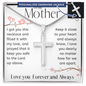 To My Mother - Holy Dove - Engravable Snake Chain Cross - For Her - The Gift Eternal