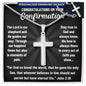 Catholic Confirmation Cross Gift - Congratulations on Your Confirmation - Engraved Cross Necklace for Him and Her - Personalized Gift