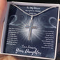 To My Mom - Love Forever Your Daughter - My Spirit Is Always With You - Personalized Engravable Cross Necklace