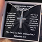 Christian Baptism Cross Gift - Congratulations on Your Baptism - Engraved Cross Necklace for Him and Her - Personalized Engraving Gift