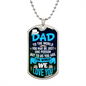 Dad You Are the World - Military Dog Tag Chain Necklace