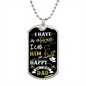 Dad - I Have a Hero - Military Dog Tag Chain Necklace
