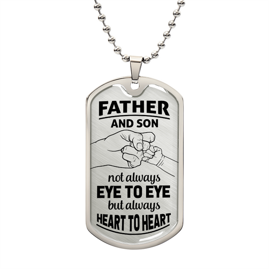 Father and Son - Dad - Military Dog Tag Chain Necklace