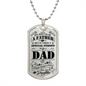 Happy Fathers Day - Special Dad - Military Dog Tag Chain Necklace