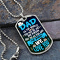Dad You Are the World - Military Dog Tag Chain Necklace