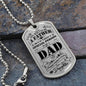 Happy Fathers Day - Special Dad - Military Dog Tag Chain Necklace