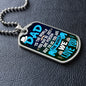 Dad You Are the World - Military Dog Tag Chain Necklace