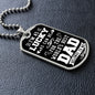 Worlds Best Dad - Belongs to Me - Military Dog Tag Chain Necklace