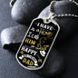 Dad - I Have a Hero - Military Dog Tag Chain Necklace