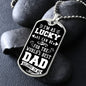 Worlds Best Dad - Belongs to Me - Military Dog Tag Chain Necklace