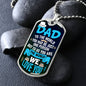 Dad You Are the World - Military Dog Tag Chain Necklace