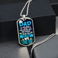 Dad You Are the World - Military Dog Tag Chain Necklace