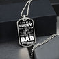 Worlds Best Dad - Belongs to Me - Military Dog Tag Chain Necklace