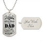 Happy Fathers Day - Special Dad - Military Dog Tag Chain Necklace