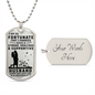 Husband - So Fortunate I Married You - Military Dog Tag Chain Necklace