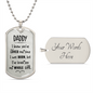 Daddy I Know You Loved Me Since I Was Born - Military Dog Tag Chain Necklace