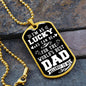Worlds Best Dad - Belongs to Me - Military Dog Tag Chain Necklace