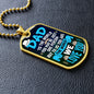 Dad You Are the World - Military Dog Tag Chain Necklace