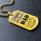 Happy Fathers Day - Special Dad - Military Dog Tag Chain Necklace