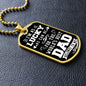 Worlds Best Dad - Belongs to Me - Military Dog Tag Chain Necklace