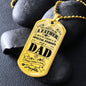 Happy Fathers Day - Special Dad - Military Dog Tag Chain Necklace