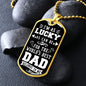 Worlds Best Dad - Belongs to Me - Military Dog Tag Chain Necklace