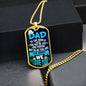 Dad You Are the World - Military Dog Tag Chain Necklace