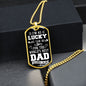 Worlds Best Dad - Belongs to Me - Military Dog Tag Chain Necklace